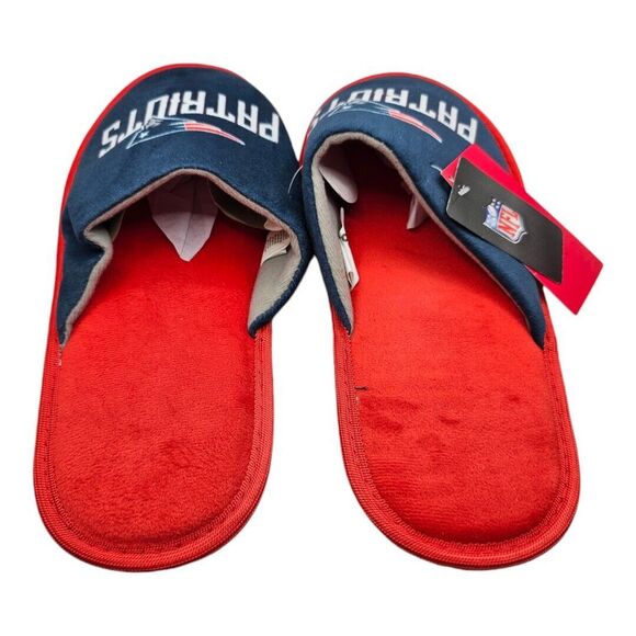 New England Patriots NFL American Football Logo Mens Slide Slippers SZ M NWT - Picture 3 of 8